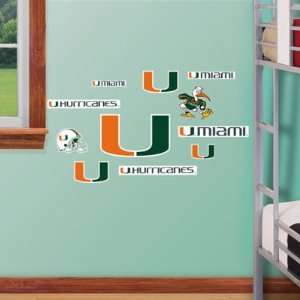 Miami Hurricanes Team Logo Assortment Fathead NIB 