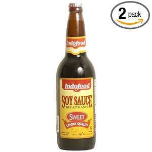 Indofood Kecap Manis   Sweet Soy Sauce, 21 Ounce Bottle (Pack of 2 