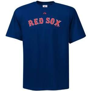  Boston Red Sox Wordmark Logo T Shirt (Navy) Sports 