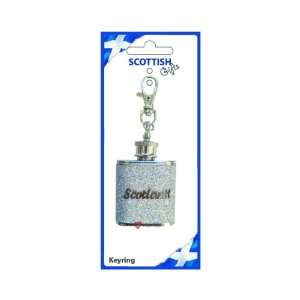   1oz Silver Scotland Hip Flask Keyring scottish souvenir Toys & Games