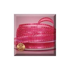   25yd Fuchsia /Pink Tina Satin Edged Ribbon