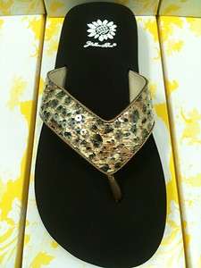 NEW Yellow Box Certainty Cheetah Brown Black Clear Sequin Animal Print 
