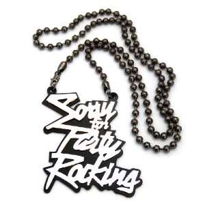  Black LMFAO Sorry For Party Rocking Pendant with a 36 Inch 