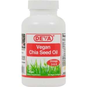   Chia Seed Oil 500 mg Softgels, 90 ct (Quantity of 2) Health