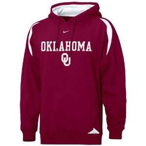 Oklahoma Sooners NCAA Youth Pass Rush Hoody Sweatshirt by Nike (Large 