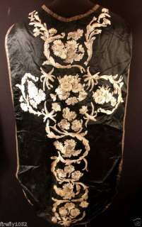 FRENCH ANTIQUE 19TH C. PRIESTS OUTER VESTMENT  