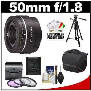 Sony Alpha 50mm f/1.8 DT SAM Lens with Sony Case + 3 (UV 