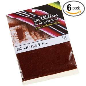 Los Chileros Chipotle Rub & Mix, 2 Ounce Packages (Pack of 6)  