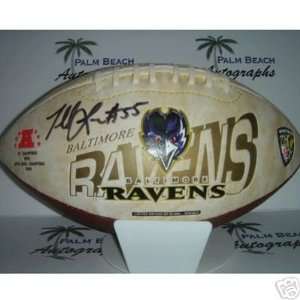 Terrell Suggs signed Baltimore Ravens Logo Football  