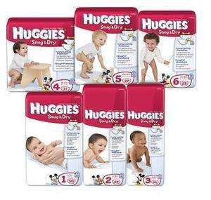 HUGGIES Snug & Dry Diapers Jumbo Pack Long Lasting Protection (Choose 