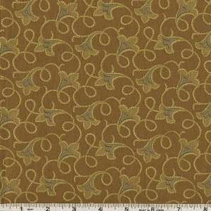  45 Wide Meadow Sweet Fleur Golden Brown Fabric By The 