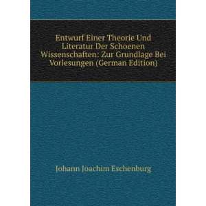   (German Edition) Johann Joachim Eschenburg  Books