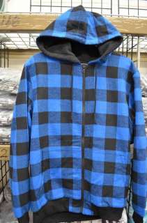 Mens FLANNEL CHECKER HOODIE JACKETS. from S XXL SIZES AVAILABLE. nwt 