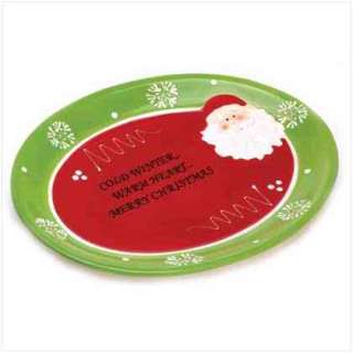 Santa Claus Theme Christmas Serving Platter  