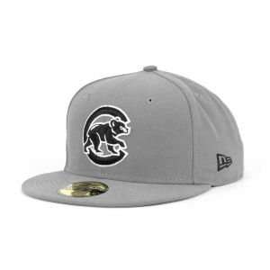    Chicago Cubs New Era 59Fifty MLB Gray BW Cap Hat