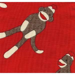  Crimson Sock Monkey Fabric Arts, Crafts & Sewing