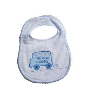  Dressed to Drool Blue My Aunt Loves Me Bib Baby