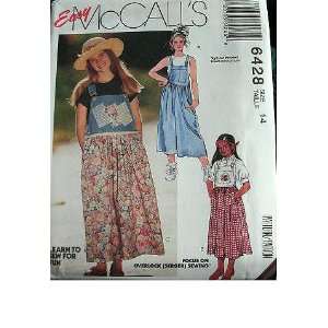 GIRLS AND CHUBBIES JUMPER SIZE 14 EASY MCCALLS LEAFN TO SEW FOR FUN 