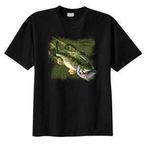 Largemouth Bass Fishing T Shirt  S M L XL 2X 3X 4X 5X 6X  