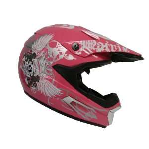   Pink Sun Visop Motocross ATV UTV Racing Helmet (Medium) Automotive