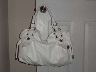 Jessica Simpson TRIBECA white chino leather purse handbag tote satchel 