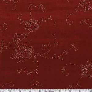  60 Wide Stretch Velvet Crimson Glitter Fabric By The 