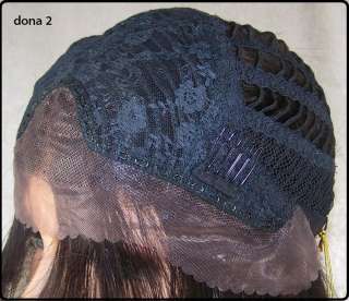 Dark Brown Lace Front Wig Heat Ok Iron Safe Kanekalon Futura Fiber 