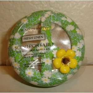 Bath and Body Works Slatkin & Co. FRESH LINEN Scentportable Clip and 