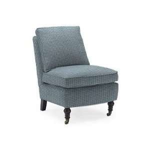  Williams Sonoma Home Kate Slipper Chair, Houndstooth, Blue 