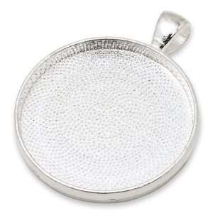    Blank Metal Circle Pendants Silver Small Arts, Crafts & Sewing