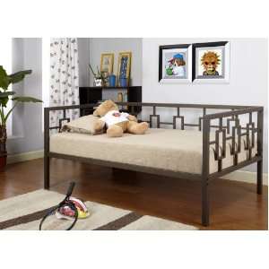  Brown Metal Twin Size Miami Day Bed (Daybed) Frame With 