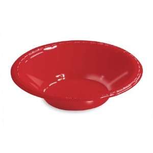  Classic Red Plastic Bowls 