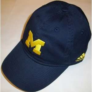   Wolverines Adidas Blue Adjustable Slouch Hat