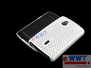 White Mesh Net Cover Case + Film for Sony Ericsson Xperia Mini Pro 