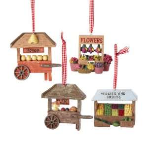 Club Pack of 12 Country Heritage Farmers Market Kiosk Stand Christmas 