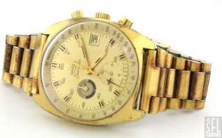 OMEGA SEAMASTER VINTAGE GOLD TONE SS AUTOMATIC CHRONOGRAPH MENS WATCH 
