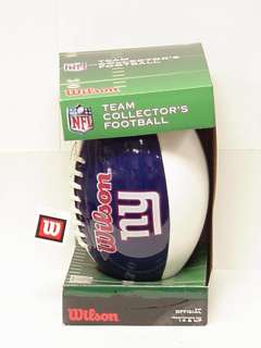 Wilson NFL Team Collectors Official Size Football NY Giants  
