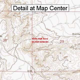  USGS Topographic Quadrangle Map   Hells Half Acre, Wyoming 