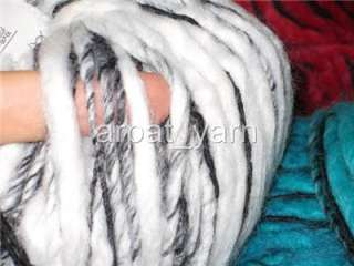 Katia Surprise Chunky Wool knitting yarn White + Black  