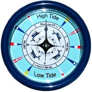   Tide Clock with Maritime Signal Flag Dial design Patio, Lawn & Garden