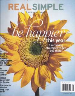 REAL SIMPLE MAGAZINE HAPPINESS MEAL PLANNER ORGANIZE  