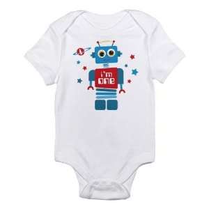  Im One First Birthday Robot Onesie   Size 6 12 Months 