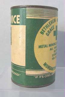 1960s Vintage CITIES SERVICE Motor Oil Can Tin Advertising BANK  