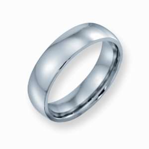  Cobalt Chromium Polished 6mm Comfort Fit Wedding Band Ring 