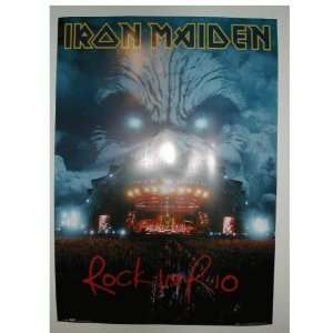  Iron Maiden Poster Live In Rio Concert shot with Clouds 