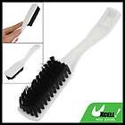 White Plastic Handle Black Bristle Shoes Care Cleaning 