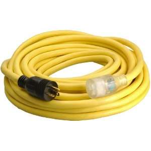 Coleman Cable 026188802 20 Amp Generator Cord 5 20P to 5 20R, Lighted 