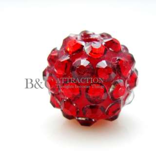 10 pcs Clear Resin Rhinestones Round Ball Spacer Beads Pick LOOSE 14MM 