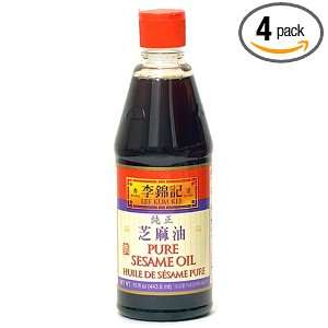 Lee Kum Kee Pure Sesame Oil, 15 Ounce Bottle (Pack of 4)  