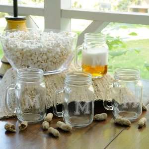 Personalized Collegiate Jar Glass Set 